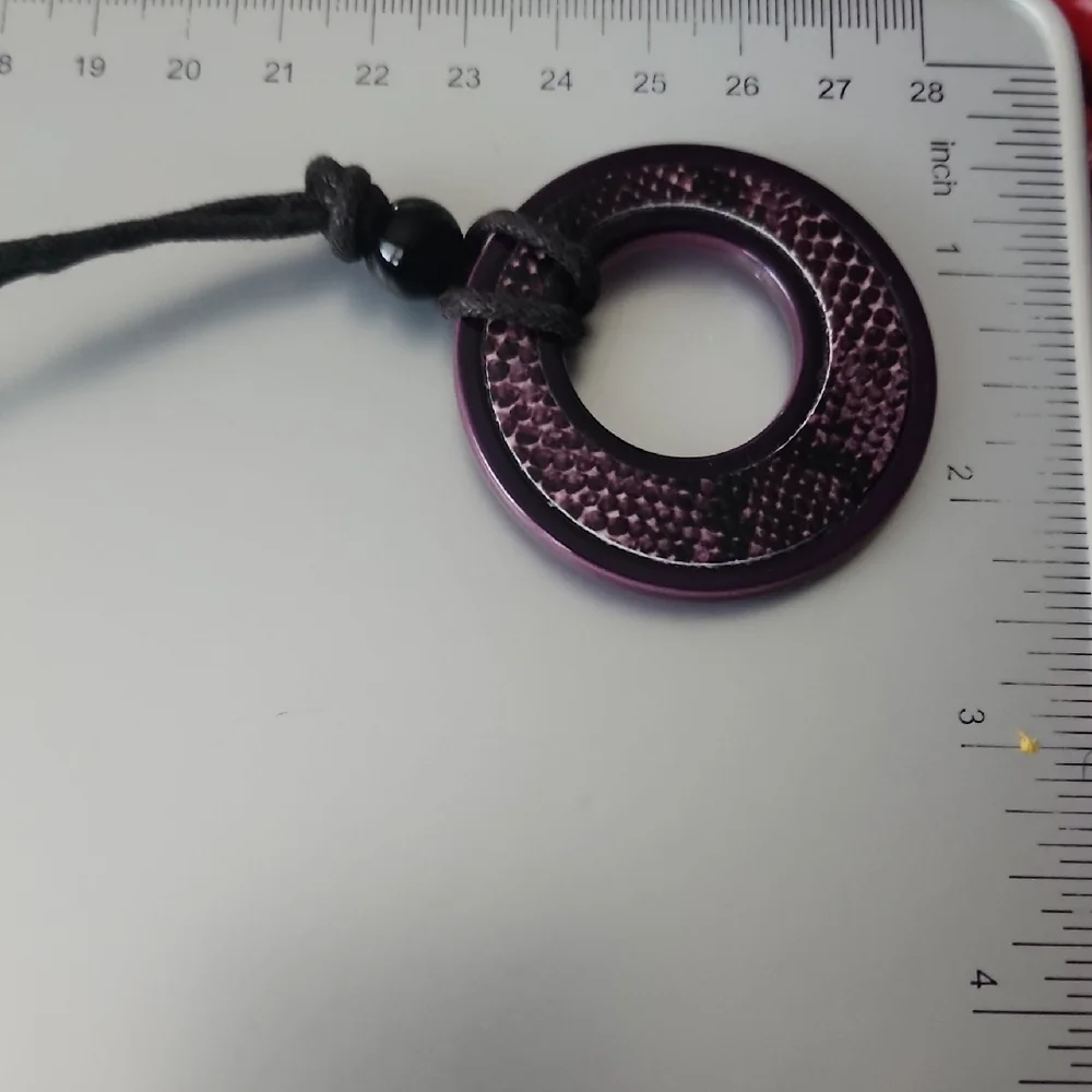 Purple Pendant Ryeglass Holder Necklace